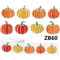 Rol met 500 holografische pompoenstickers voor herfst DIY-knutselen en verzegeling - 1.2 Inch (ZB60)
