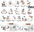 Dettaglio di 15 adesivi a forma di fantasma che legge su rotolo per scrapbooking - 1.2in/3cm