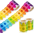 Dettaglio dei bordi adesivi a matita colorata arcobaleno in rotolo decorativo - Motivo Pastello a Cera (ZA43) / 7.6CM-7.9M/Rotolo