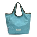Bolso de mano informal minimalista de lona para mujer, elegante bolsa de compras plegable moderna. - Azul
