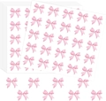 Macro detail of pink watercolor bow stickers on white background for DIY craft decoration - Pink (Z205)