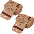 Geschenkanhänger aus Kraftpapier für Hochzeiten mit Let Love Sparkle Schriftzug - Braunes Kraftpapier (DP84) / 5*7cm Anhänger