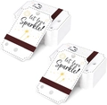 Details von 'Let Love Sparkle' Hochzeit-Anhänger mit goldenem Feuerwerk und Lochstanzung - Weißer Karton (DP85) / 5*7cm Anhänger