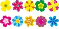 500pcs floral laser stickers in 10 colorful flower patterns for gift sealing and decor - Vector Floral Style (ZD22)