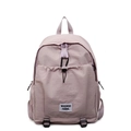Zaino minimalista viola chiaro con logo waswac rules e coulisse anteriore regolabile - Viola