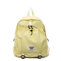 Zaino minimalista giallo crema con tasca anteriore a coulisse e spallacci regolabili - Giallo