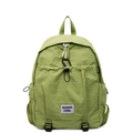 Minimalist light green nylon backpack for women with waswac rules woven label - Green