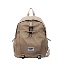 Minimalist khaki waterproof nylon travel backpack for men with adjustable straps - Khaki