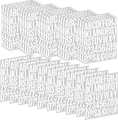 Fogli multipli di stencil per lettere e numeri fai-da-te con maiuscole e vari simboli - 29*21cm / Bianco