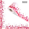Pegatinas de borde festoneado con corazones y flores para San Valentín en rollo - D222 (Nº Art); 7.5CM / Longitud Total 18M