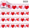 Rotolo di adesivi bordo per bacheca con cuori per decorazioni di San Valentino - 7.5CM/18M (D223)