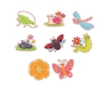 Set di 8 adesivi colorati a forma di insetti con farfalle e api per decorazione - 卡通昆虫主题款式(X203) / 3.2cm