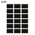 Set of 18 black matte PVC chalkboard labels in wave edge rectangular shape on white backing - Wavy Lace Rectangle Style (A228) / 18.9*26.8cm
