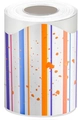 Blue and orange artistic striped decorative border sticker roll for crafts and DIY - Abstract Splatter Stripes (Z203) / 7.5CM / Total Length 10M