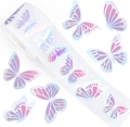 Holographic butterfly decorative stickers with pink and purple iridescent gradient effect - Laser Butterfly Style (Y210)