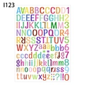 Bunte DIY Cartoon Alphabet und Zahlen Aufkleber mit A-Z Buchstaben und 0-9 Ziffern - Mehrfarbiges Zeichen-Set (I123)