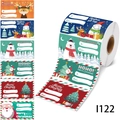 Christmas gift labels roll with reindeer and snowman designs for holiday tags - Christmas Element Pattern (I122) / 7.5*4cm/500pcs