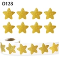 Roll of 2.5cm gold glitter star stickers for decorative rewards and self-adhesive labels - 2.5cm/1inch