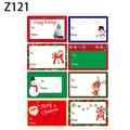 Set of 8 festive Christmas gift labels featuring Santa, reindeer, and snowman designs - Z121 Style (Z121) / 6x4cm