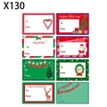 Christmas gift tags set with 8 festive designs including Santa and reindeer - X130 Style (X130) / 6x4cm