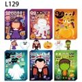 6er-Pack Halloween DIY Sticker-Set mit Hexe Mumie Kürbis und Geist für Kinder Basteln - Halloween Charakter Kombination (L129)