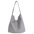 Borsa tote intrecciata grigia minimalista in tessuto di alta qualità per ogni giorno - Grigio