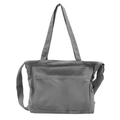 Graue Canvas-Tragetasche mit verstellbarem Schultergurt und minimalistischer Fronttasche - Grau