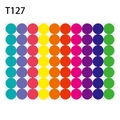 Colorful round dot label stickers set with 10 colors for DIY sealing and coding - Multicolor Round Dot Stickers (T127)