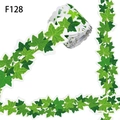 Roll of green ivy leaf bulletin board border stickers with white edge for crafts - Ivy Green Leaf Style (F128) / 7.5cm