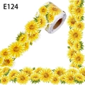 Sunflower pattern bulletin board border roll with decorative scalloped edges - Yellow Sunflower Style (E124)