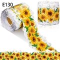Zonnebloem prikbordranden met golvende randen voor klaslokaal decoratie - Dubbele Rol Zonnebloemstijl (E130)