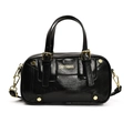 Bolso retro negro de cuero sintético con remaches dorados y asa para mujer - Negro