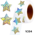 Detailed holographic star stickers with cracked glass laser effect for reward charts - Laser Holographic Style (V204) / 2.5cm