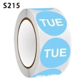 500pcs roll of 2.5cm Tuesday TUE date management stickers for office and food labels - Tuesday (TUE) (S215)
