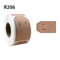 Roll of kraft paper gift labels with To and From text and decorative dashed borders - 六角形缝线款(R206)