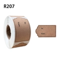 Brown kraft paper gift tags on a roll featuring retro scalloped edges and To-From text labels - 波浪边长方形款(R207)