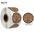 Roll of 1 inch Kraft paper stickers featuring cartoon chef and Selamat Menikmati text - 2.5cm (W219)