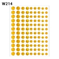 Pegatinas de recompensa doradas brillantes redondas para decoración DIY, pack 10 hojas - Estilo Purpurina Dorada (W214)