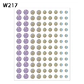 Holographic round circle reward stickers W217 with colorful metallic laser finish - Holographic Iridescent Style (W217) / 10 Pieces/Pack (21*15cm)