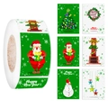 Christmas and New Year adhesive sticker roll with six festive holiday designs and slogans - Christmas Theme Patterns (CH22)