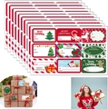 Christmas gift label stickers with Santa and reindeer motifs for holiday gift decoration - Grid Cartoon Style (KP218)