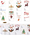 Rotolo di 300 adesivi natalizi con 8 motivi festivi e spazio To/From per regali di Natale - Stile Design Festivo Misto (KP240)
