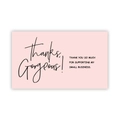 Blush pink thank you for your purchase business cards for ecommerce packaging - Blush Pink (MY379)
