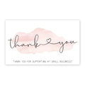 50-pack watercolor pink thank you for supporting my small business stickers labels - Watercolor Thank You (MY383)