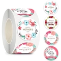 Rotolo di adesivi per la Festa della Mamma con motivi floreali e scritte decorative - K212 / 1 Pollice