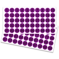 Purple round self-adhesive number stickers 1-100 for inventory labeling and organizing - 28x27cm (10 Sheets/Pack) / Purple (P13)