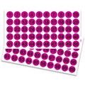 Etichette adesive tonde rosso rosa da 1 pollice numerate da 1 a 100 su fogli bianchi - 28x27cm (10 Fogli/Pacchetto) / Rosso Rosa (P16)