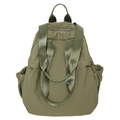 Zaino in nylon impermeabile verde oliva da donna con grande capacità e manici superiori - Verde
