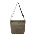 Borsa tote in tela verde oliva con tracolla larga etnica da donna a tracolla - Verde