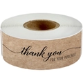 Roll of round natural kraft paper thank you stickers for holiday baking packaging - Thank You For Your Purchase (D218)